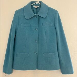 Pendleton Bright Blue 100% Merino Wool Coat Sz M